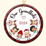 My Grandkids Christmas 2024 - Personalized Ceramic Ornament