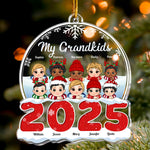 My Grandkids New - Personalized 2025 Shaped Acrylic Ornament