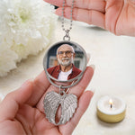 My Mind Still Talks To You - Custom Angel Wings Photo Ornament
