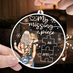 My Missing Piece Christmas Lights - Personalized Acrylic Ornament