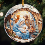 Nativity Ornament Christmas Ornament - Personalized Acrylic Ornament