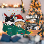 Naughty List - We Regret Nothing - Personalized Acrylic Ornament