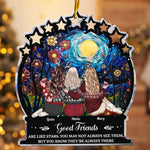 New Good Friends Are Like Stars - Personalized Acrylic Ornament