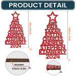 Custom Family Names 2025 Christmas Tree Up To 14 Names - Personalized Family Ornament