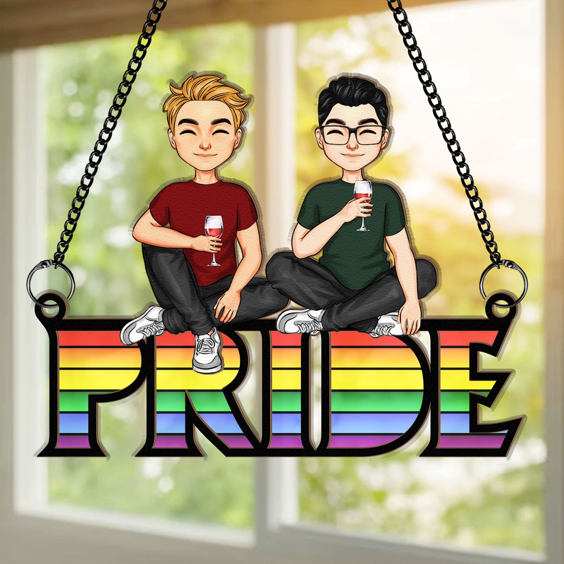 PRIDE-Love-Is-Love-Personalized-Window-Hanging-Suncatcher-Ornament_2