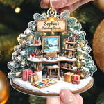 Painting Room, She Shed Ornament, Gift For Artists, Painters, Flat Ornament - Personalized Acrylic Ornament