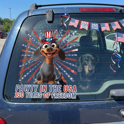 Pawty In The USA 250 Years Of Freedom - Personalized Decal