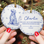 Pet Sympathy, Dog Memorial, Cat In Loving Memory Toile De Jouy - Personalized Ceramic Ornament
