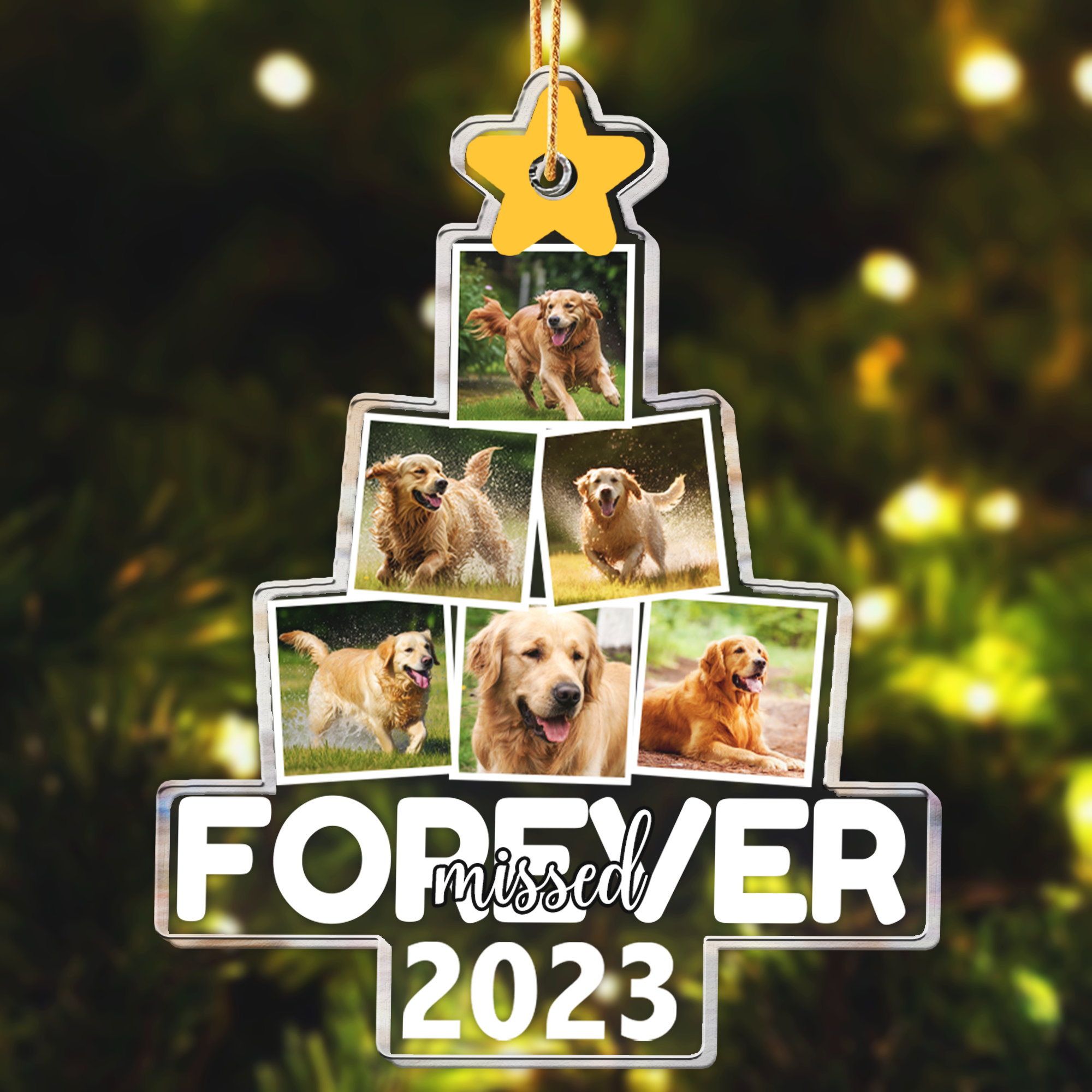 Photo Pet Memorial - Personalized Acrylic Photo Ornament