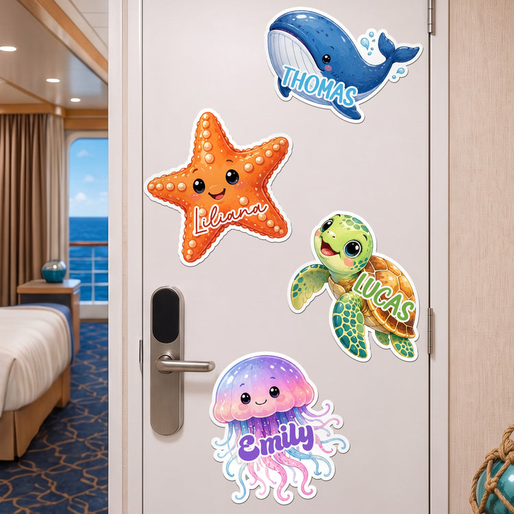 Sea_Creature_For_Kids_Cruise_Door_Signs_Stateroom_Decor_Cruising_Family_Vacation_Personalized_Magnet_1