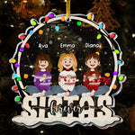 Siblings Forever New Version Christmas Family Ornament - Personalized Acrylic Ornament