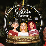 Siblings Forever - Personalized Snow-globe Shaped Acrylic Ornament