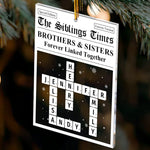 Siblings Times Scrabble Name - Personalized Acrylic Ornament