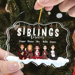 Siblings Forever - Personalized Custom Shaped Acrylic Ornament