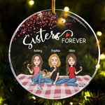 Sisters Forever 2024 - Personalized Circle Acrylic Ornament