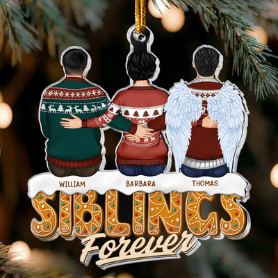 Sisters Siblings Forever - Ver 2 - Personalized Acrylic Ornament