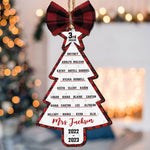 Teacher & Class List - Personalized Wooden Ornament