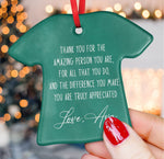 Thank You For The Amazing Person You Are - Personalized Ceramic Ornament