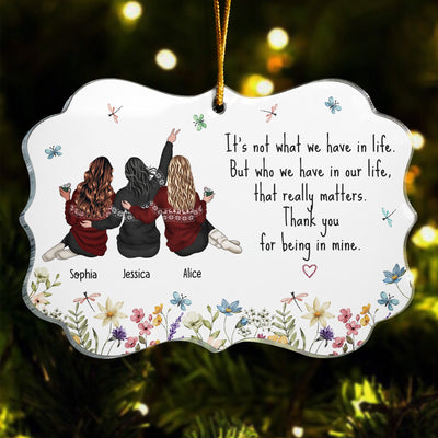 Thank You Gifts For Friends, Family, Mom & Daughters, Coworkers - Personalized Acrylic Ornament