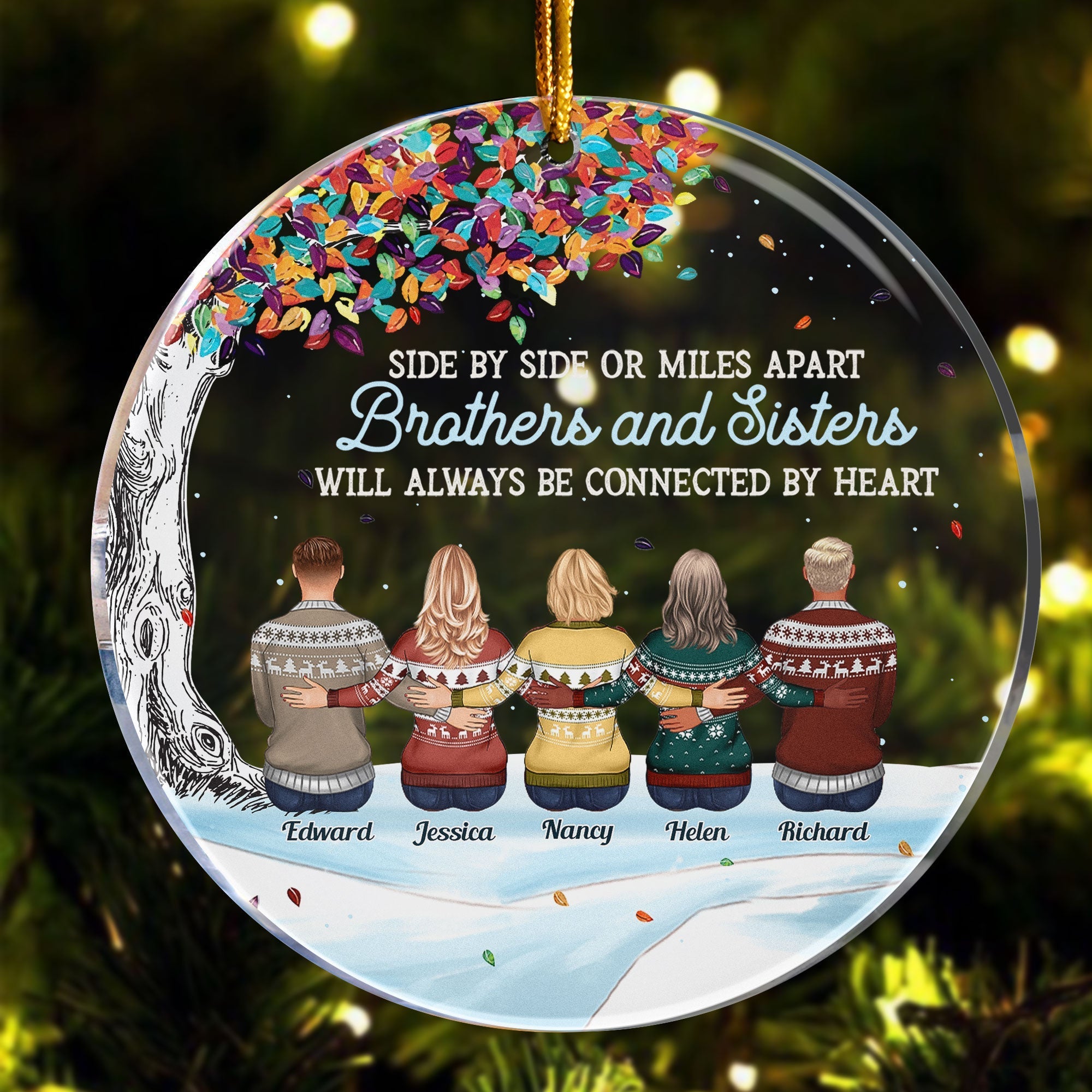 The Greatest Gift Our Parents Gave Us Was Each Other - Personalized Circle Acrylic Ornament - Christmas Gift For Family Members, Brothers, Sisters
