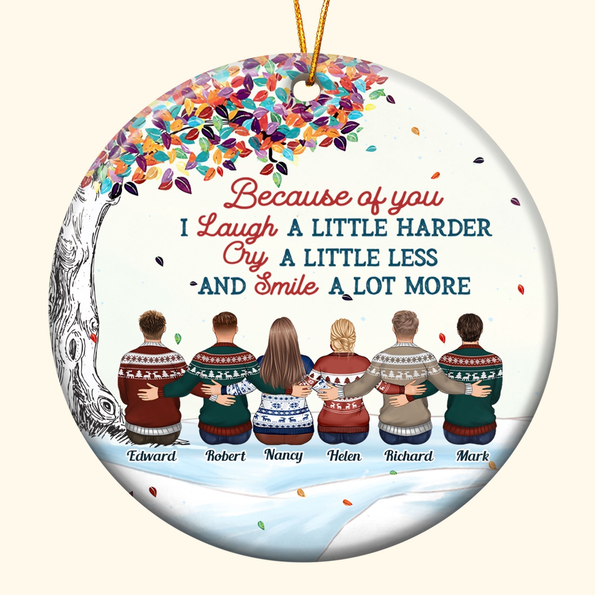 The Greatest Gift Our Parents Gave Us Was Each Other - Personalized Ceramic Ornament - Christmas Gift For Family Members, Brothers, Sisters