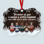 The Love Between Family Is Forever - Personalized Aluminum Ornament - Family Hugging