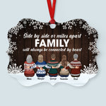 The Love Between Family Is Forever - Personalized Aluminum Ornament - Family Hugging
