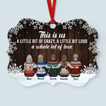 The Love Between Family Is Forever - Personalized Aluminum Ornament - Family Hugging