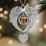 The Moment Your Heart Stopped, Mine Changed Forever - Custom Angel Wings Photo Ornament