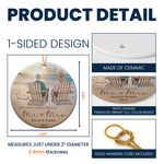 The Year We Became Mr. & Mrs. Couple Ornament - Personalized Ceramic Ornament
