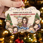 There's No Place Like Grandma And Grandpa's House - Personalized Aluminum Ornament
