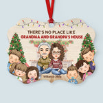 There's No Place Like Grandma And Grandpa's House - Personalized Aluminum Ornament