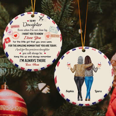 To Daughter I Want You To Know I Love You Postcard Ornament - Personalized Ceramic Ornament
