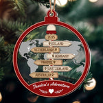Travel Destination Sum Up - Personalized Wood And Acrylic Ornament