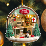 Vet Clinic Ornament - Veterinarian Clinic Christmas Decoration - Personalized Acrylic Ornament