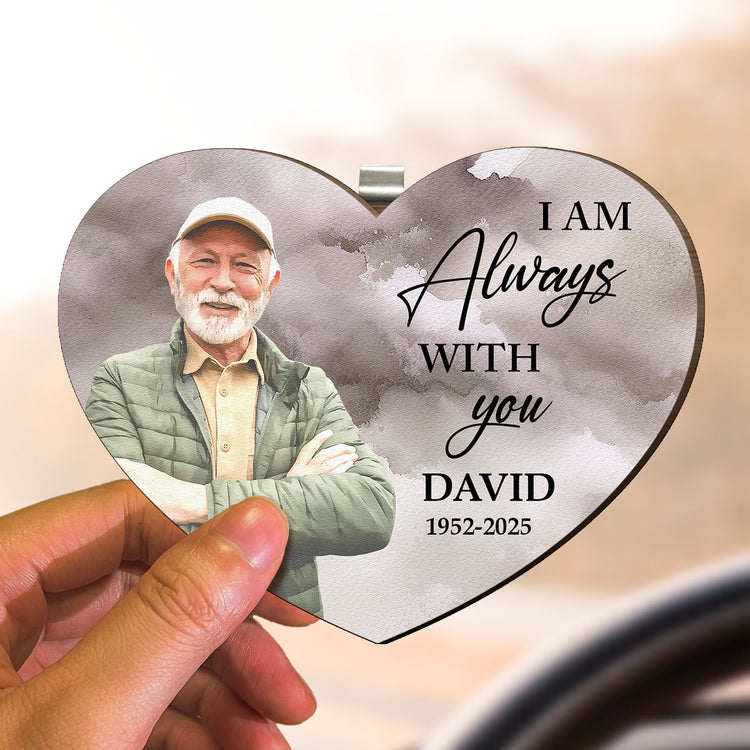 Watercolor-Style-Im-Always-With-You-Memorial-Gift-Personalized-Wooden-Photo-Car-Visor-Clip_3