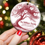 Where Life Begins And Love Never Ends - Personalized Ceramic Ornament