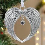 Wings-Shaped Keepsake - Personalized Photo Projection Ornament