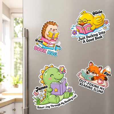 Animal Bookish Puns Gift For Book Lover - Personalized Magnet