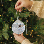 I Hide My Tears Memorial Loss Of Loved Ones - Personalized Glass Photo Ornament With Silver Cap