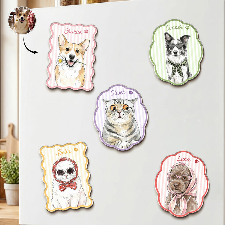 custom-name-and-photo-pet-watercolor-striped-pattern-personalized-magnet-1