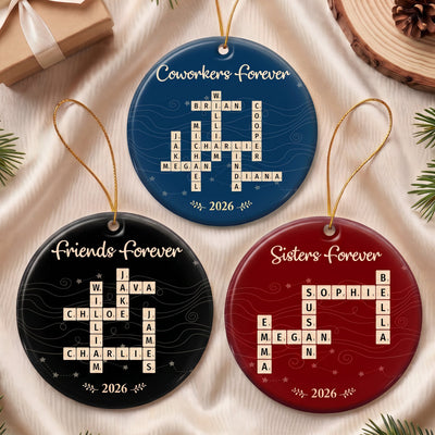 Friends Forever Christmas Gifts For Friends, Coworkers, Besties Scrabble-Style - Personalized Ornament
