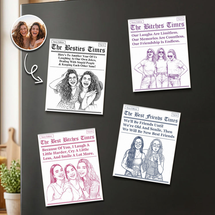 friendship-gifts-custom-photo-sketch-line-art-personalized-magnet-1