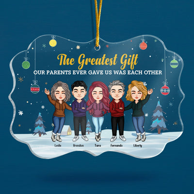 The Greatest Gift For Brothers And Sisters - Personalized Acrylic Ornament