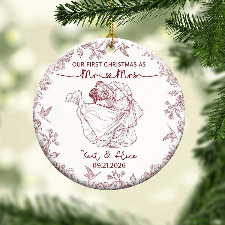 toile-de-jouy-your-photo-our-first-christmas-as-mr-mrs-personalized-ornament-11